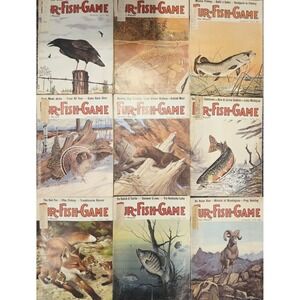 Fur-Fish-Game Vintage Magazines  1970s Bundle As Is Lot of 9 1970-72 Mixed Books